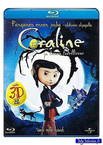 Coraline ja toinen todellisuus (3D Blu-ray/Blu-ray) ( sisältää neljät 3D-lasit)