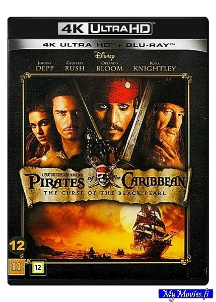 Pirates of the Caribbean: The Curse of the Black Pearl / Pirates of the Caribbean - Mustan helmen kirous (4K UHD+Blu-ray)