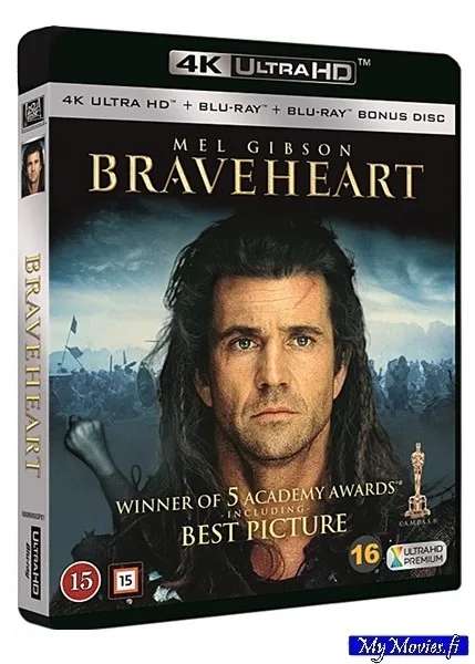 Braveheart / Taipumaton (4K Ultra HD+Blu-ray+Bonus disc)
